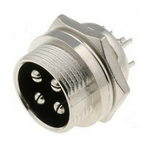 Разъём MIC 334, (штекер), монтажный, 4pin, диам.-16мм Полтава - изображение 1