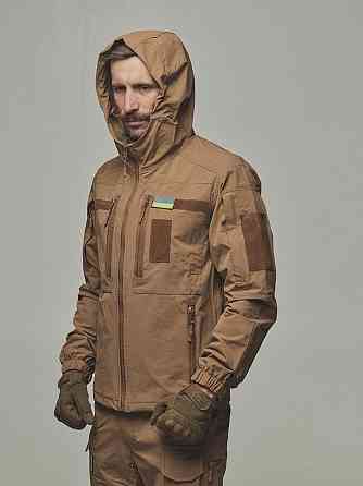 Чоловіча тактична демісезонна куртка 4Wstretch  койот, водонепроникна військова куртка койот Львів