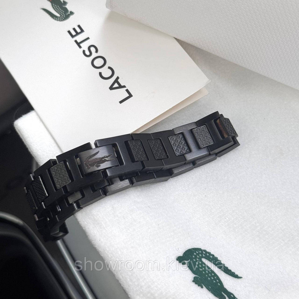 Мужской черный браслет Lacoste, Лакоста (40189) Киев - изображение 2