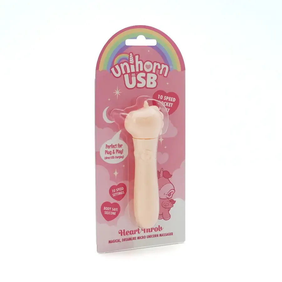 Вибратор-единорожка Unihorn USB Bullet – Heart Throb, вибропуля, USB-зарядка, 10 режимов Львов - изображение 4