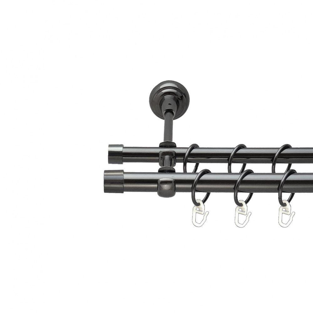 Карниз Orvit Заглушка металевий дворядний відкритий гладка труба кільце металеве Онікс 19\16 мм 200 см (00-00014858) Львів - фото 1