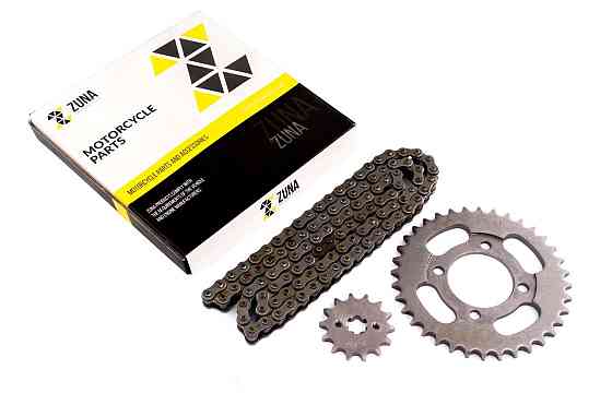 Звезды трансмиссии (пара) мопед Дельта 428-14T + 428-36T (+цепь 108L) (сталь 20) Мукачево