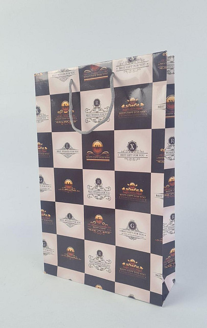 Великий паперовий пакет вертикальний 25/37/8 (артBV-157) (12 шт.) Харків - фото 1