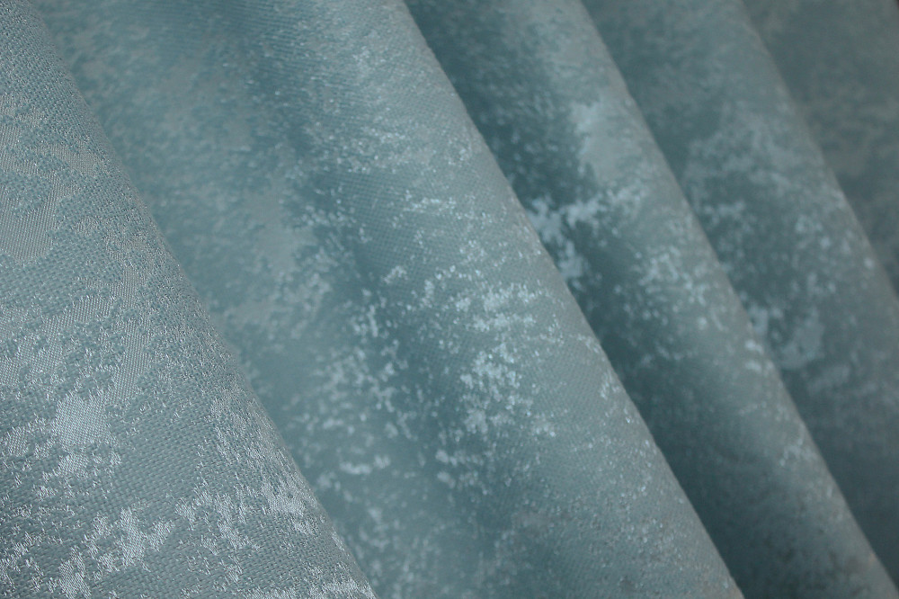 Комплект коротких штор VR-Textil Льон мармур Pavliani № 1371ш 130х170 см 2 шт Темно-блакитний (35-0060) Київ - фото 5