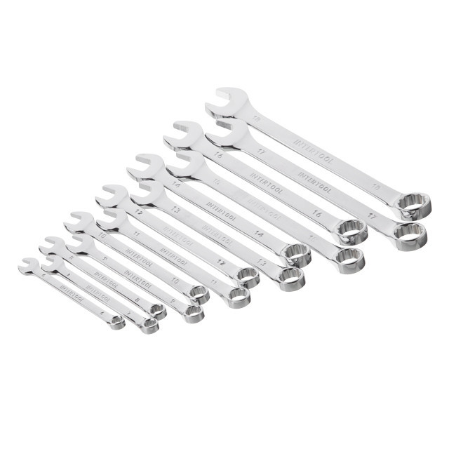 Набір ключів комбінованих, 25 шт., 6-32 мм, професійні, polishing, DIN3113, чохол INTERTOOL XT-1526 Київ - фото 4