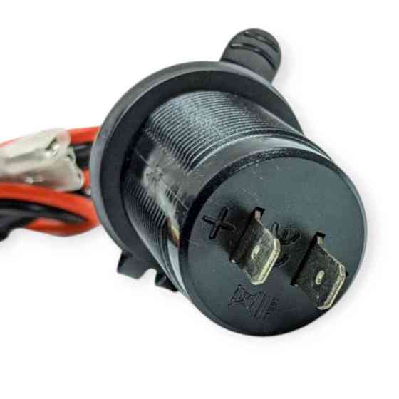 Гніздо врізне 1 USB , Type C 3A швидка зарядка QC 3,0 12-24В, кришка, підсвічування зелене, Мукачево