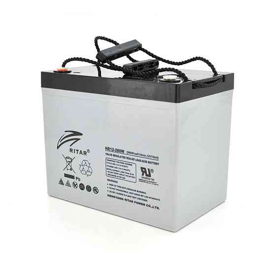 Акумуляторна батарея AGM RITAR HR12280W, Gray Case, 12V 75.0Ah ( 260 х 169 х 211 (219 ) 24.80kg Q1 Київ