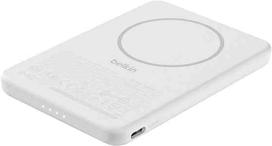 Універсальна мобільна батарея Belkin Power Bank Slim Magnetic 5000 mAh 15 W White (BPD010HQWH) ( 14292 ) Харків