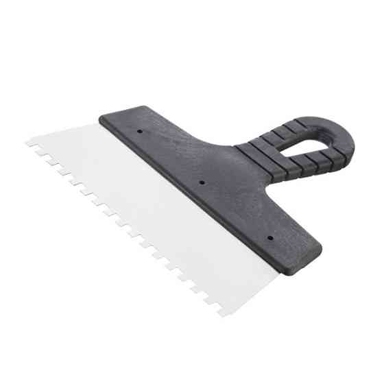 Шпатель із нержавіючої сталі, 200 мм, зуб: 6×6 мм INTERTOOL KT-2206 Київ