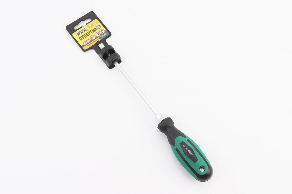 Викрутка магнітна шліцева HEX SL5x150мм ручка з TPR покриттям 45-8515 Київ - фото 1