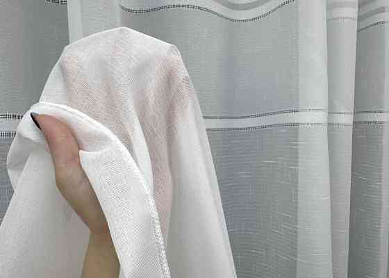 Тюль VR-Textil 1356т Мережка Льон Білий 300х270 см (42-0081) Київ