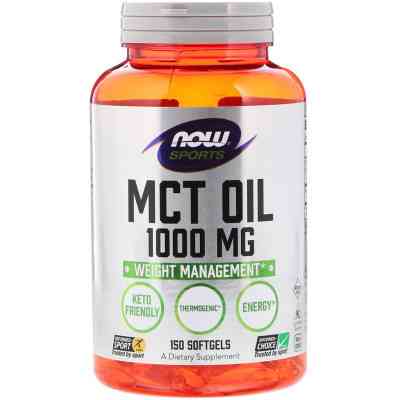 Трави Now Foods Олія МСТ, MCT Oil, 1000 мг, 150 желатинових капсул (NOW-02196) Вінниця