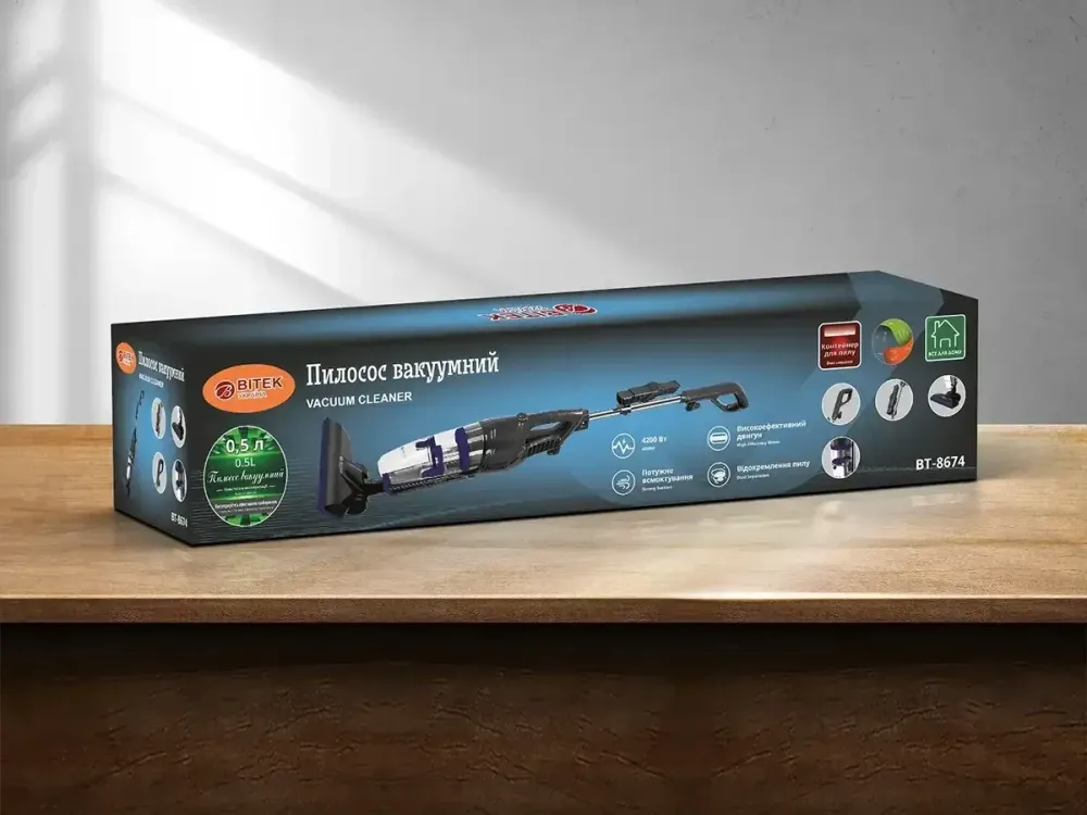 Потужний вакуумний ручний пилосос 4200Вт 0,5л BITEK BT-8674 Одеса - фото 12