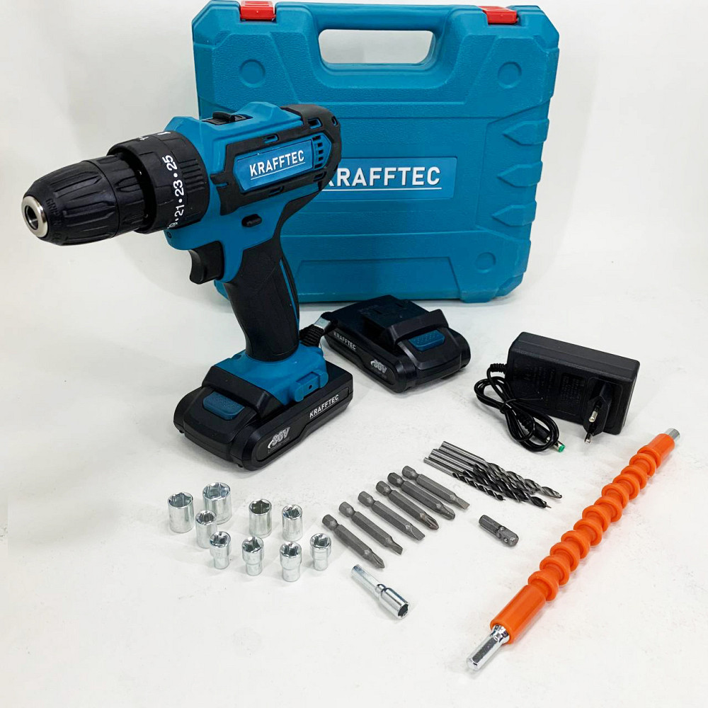 Шуруповерт з різними насадками та пристосуваннями, Акумуляторний шуруповерт з насадками в кейсі BC-15 Львів - фото 14