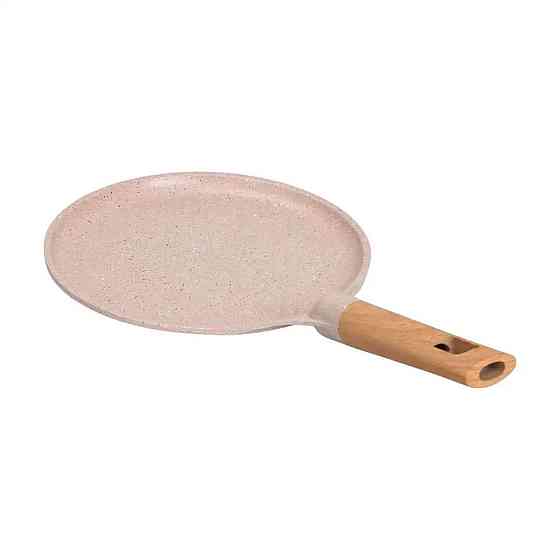 Алюмінієва млинцева сковорода з мармуровим антипригарним покриттям Ø 22 см, товсте дно MGC бежевий HP-4-427CR Київ