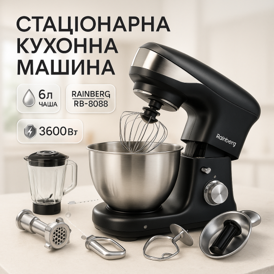 Побутовий кухонний планетарний міксер з чашею, Тістомісильні машини, Міксер для тіста на паски UD-23 Львів