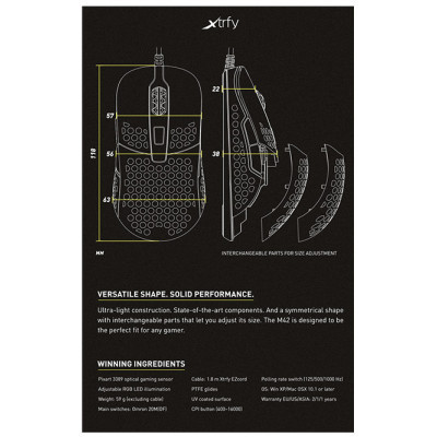 Мишка Xtrfy M42 RGB White (XG-M42-RGB-WHITE) Вінниця - фото 6