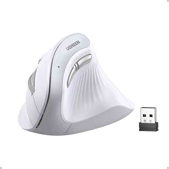 Маніпулятор миша бездротова UGREEN MU008 Multi-mode Vertical Mouse White Одеса