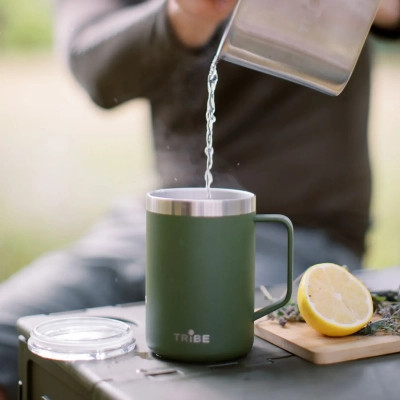 Термокружка Tribe Classic Mug 500 мл olive (T-FA-0033-olive) Винница - изображение 8