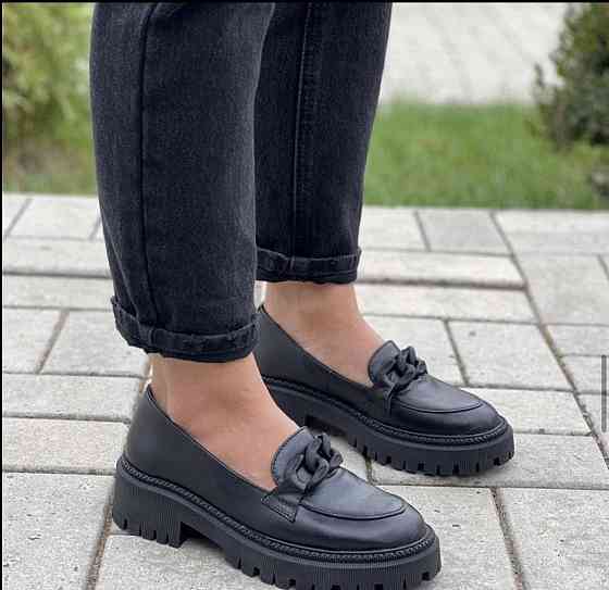 Туфлі жіночі GREMMY 200/1 мат.цепь чорні (весна-осінь, шкіра натуральна) (4783) 37р.38р.40р. 40 Коломыя