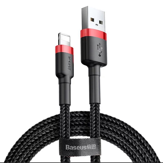Кабель Baseus Cafule Lightning 1м Black/Red Київ - фото 1
