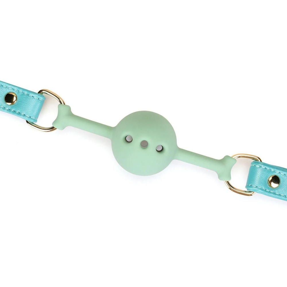 Кляп Liebe Seele Blue Lamb Leather Ball Gag with Velvet Lining Sex Aura Киев - изображение 3