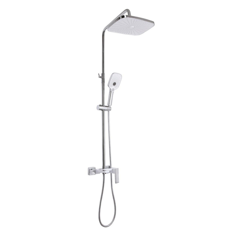 Душова система універсальна Qtap Gemini на три споживачі (з виливом) QTGEM111CRW45687 Chrome/White Київ - фото 1