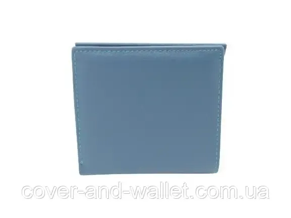 Маленький квадратный женский кожаный кошелек голубого цвета ST Leather Киев - изображение 8