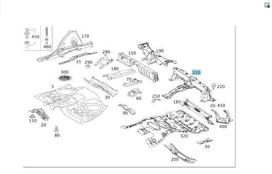 Mercedes-Benz  A1646100720 Поперечка під заднім сидінням GL X164 GL/GLS X166 Одеса