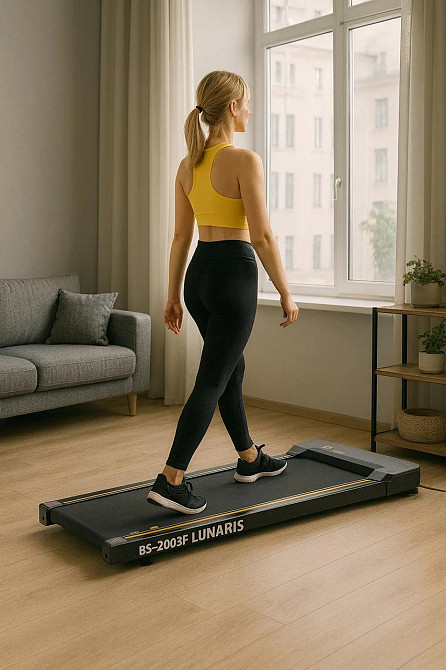 Бігова доріжка компактна електрична Lunaris з Bluetooth домашній тренажер для бігу та ходьби Київ - фото 10