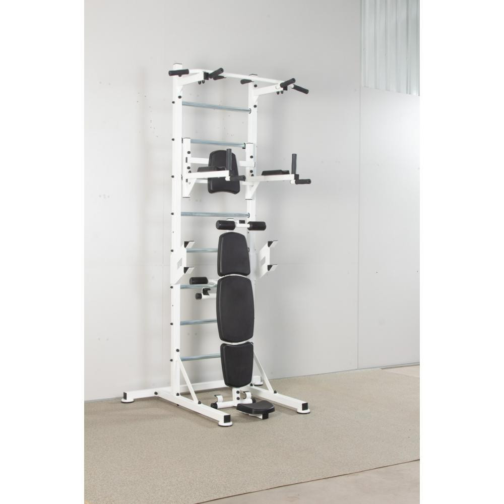 Шведська стінка пересувна Universal White Pro+ універсальна без кріплень лава для преса турнік бруси Кам'янське - фото 2