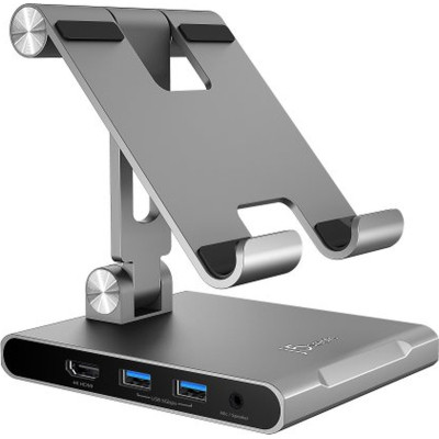 Порт-репликатор J5create Dock-Station Ipad USB-C 8-in-1 (HDMI/PD/картридер/USB-A/USB-C/Audio) (JTS224-N) Винница - изображение 1