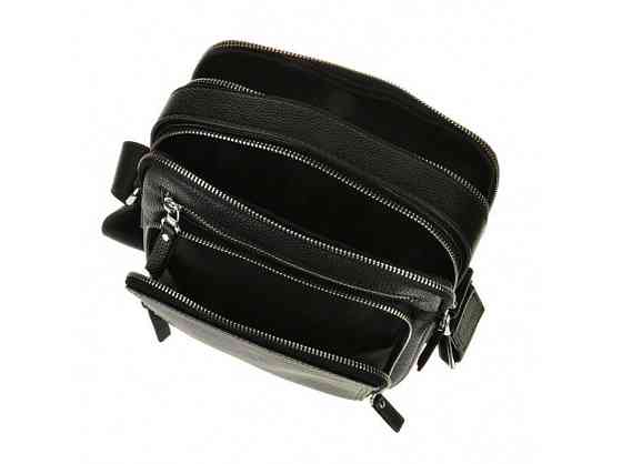 Сумка мессенджер Vintage 14578 кожаная Черная Киев