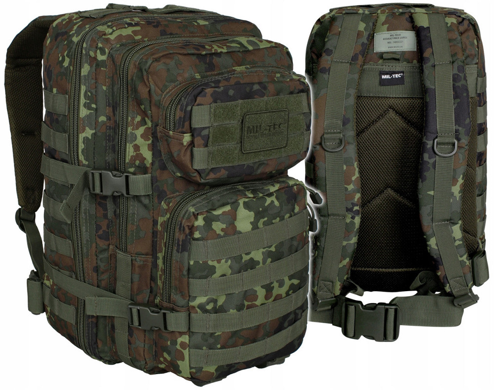 Тактичний Рюкзак 36 літрів із системою Molle 25 мм Mil-Tec від Sturm "Assault L" (14002221) Flecktarn Нововолинськ - фото 1