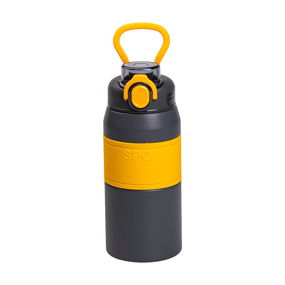Термос Sport 600 мл чорний з нержавіючої сталі Київ - фото 3