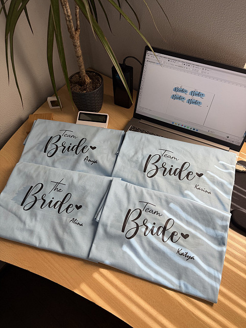 Футболки для дівич-вечора "The Bride" та "Team Bride" – комплект для нареченої та подружок Чернівці - фото 3