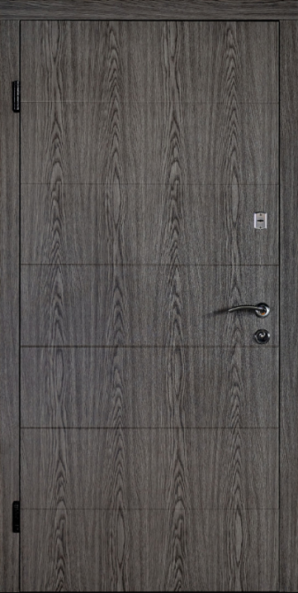 Двері вхідні Наші Двері МЕГА ПВХ Б-308 Дуб англійський  860х2040 мм Київ - фото 1