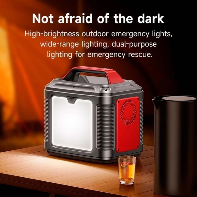 Портативна зарядна станція Hoco DB28 80000mAh (300W) Серо-червона Вінниця - фото 7