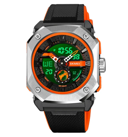 Часы мужские спортивные наручные Skmei 2272 (Черный с оранжевым) Винница