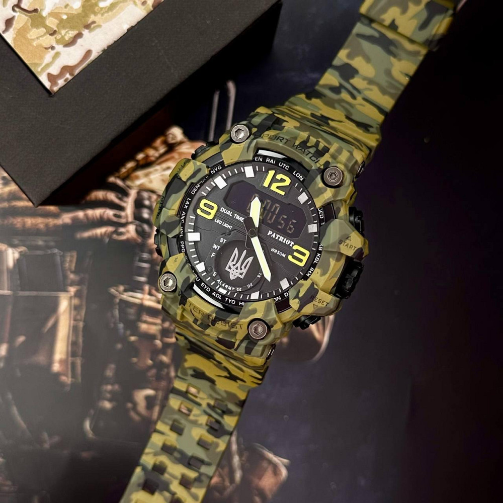 Patriot 003CMGRUASI Тризуб срібло Зелений камуфляж + Коробка. SBR Київ - фото 2