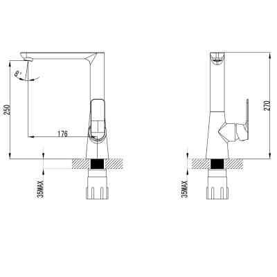 Смеситель Corso BRACCIANO CF-4B236C (9617100) Винница