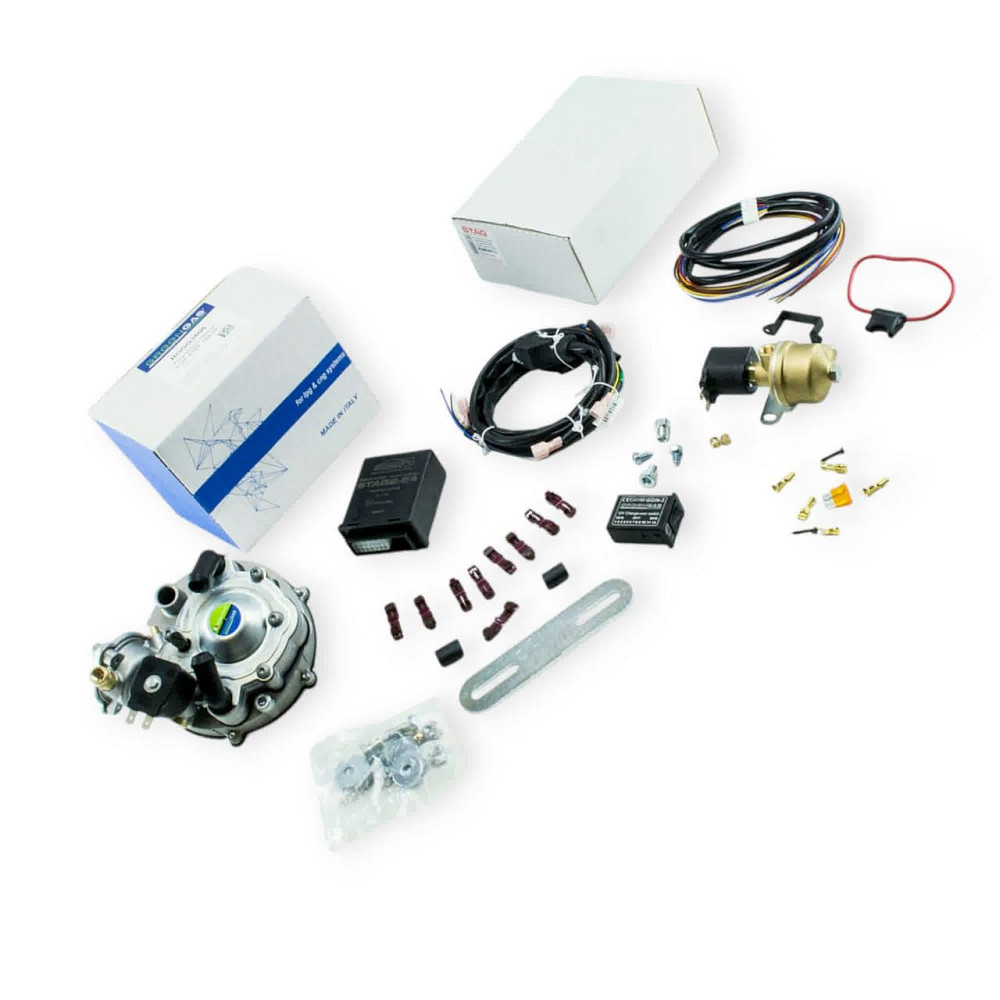 Набір гбо друге покоління tomasetto інж (редуктор ат07,клапан газу, емулятор stag 2-e4/u 4 циліндра, перекл stag 2w) Мукачево - фото 1