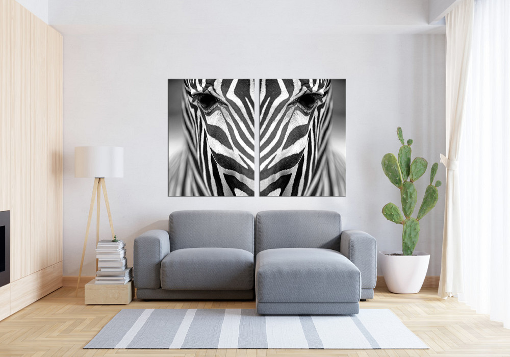 Модульная картина в гостиную / спальню  Зебра TLV-2_032 70x102 см Киев - изображение 3