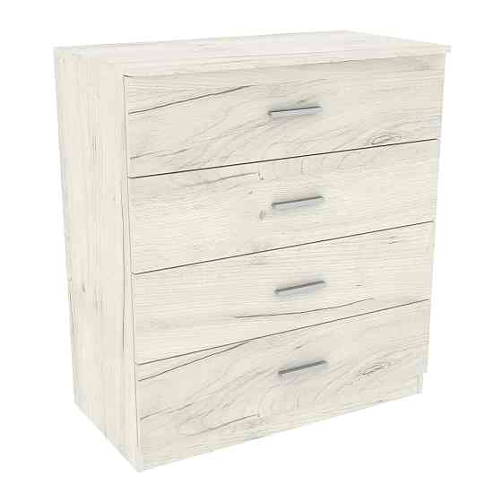 Комод Сабрина №1, Дуб Крафт Білий, 900/500/1000 Львов