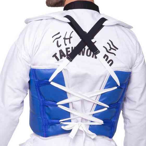 Защита корпуса и ключицы (жилет) двусторонняя Zelart BO-0030 размер 0-5 два цвета Защита для боевых искусств Киев