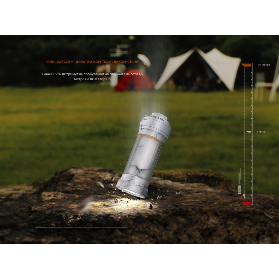 Кемпінговий акумуляторний ліхтар Fenix ​​CL22R 2600 мАг 500лм (12 режимів) Чорний Вінниця - фото 10