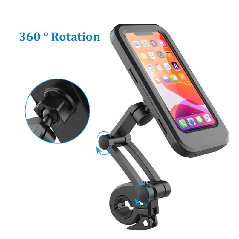 Водонепроницаемый мотоциклетный велосипедный держатель для телефона Feel Fit черный Бровары - изображение 6