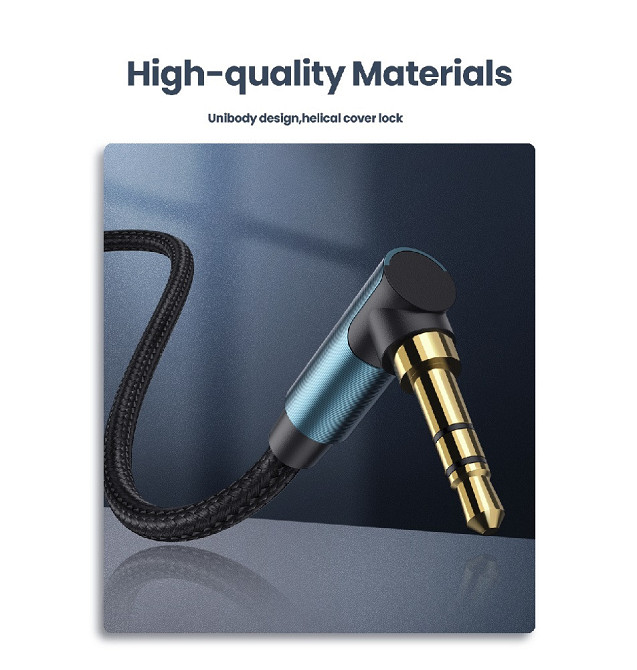 Аудиокабель UGREEN 3.5mm, 2м, синий Киев - изображение 2