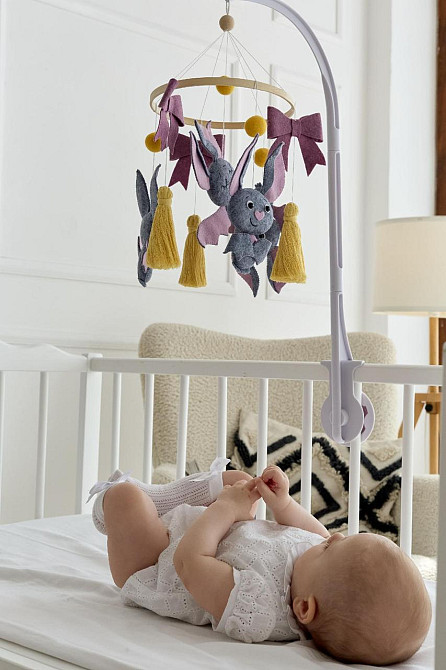 Дитячий мобіль на ліжечко для немовлят WoollyFox "Милі Кажани" Київ - фото 3