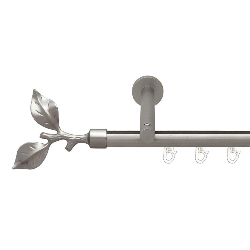 Карниз Orvit Листок Троянди металевий однорядний циліндр на профіль (16 см) профільна труба  Сатин 19 мм 300 см (00-00015128) Львів - фото 1